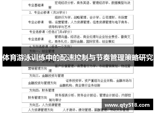 体育游泳训练中的配速控制与节奏管理策略研究